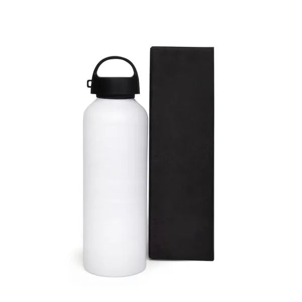 GARRAFA EM ALUMÍNIO BRANCO - 600 ML