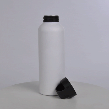 GARRAFA EM ALUMÍNIO BRANCO - 600 ML