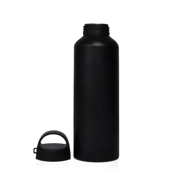 GARRAFA EM ALUMÍNIO PRETO - 600 ML