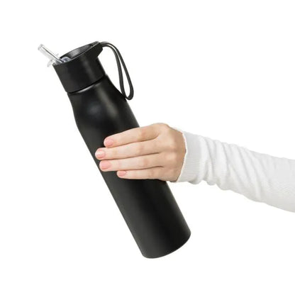 GARRAFA EM ALUMINIO RECICLADO - PRETO - 750 ML