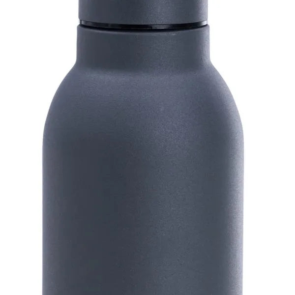 GARRAFA EM INOX PAREDE DUPLA - CINZA - 470 ML