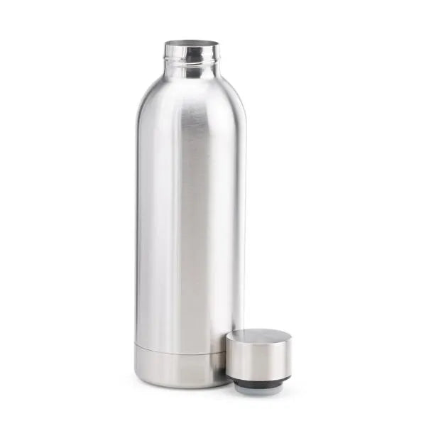 GARRAFA EM INOX PAREDE DUPLA - PRATA - 500 ML