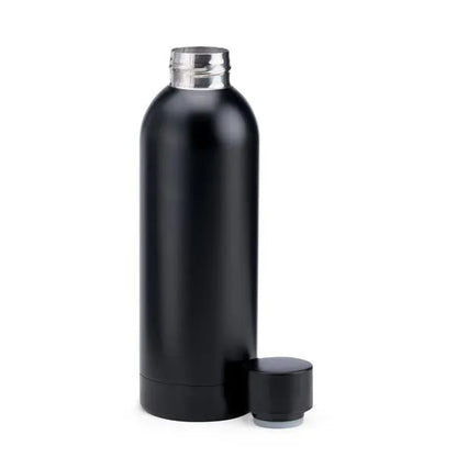 GARRAFA EM INOX PAREDE DUPLA - PRETA - 500 ML