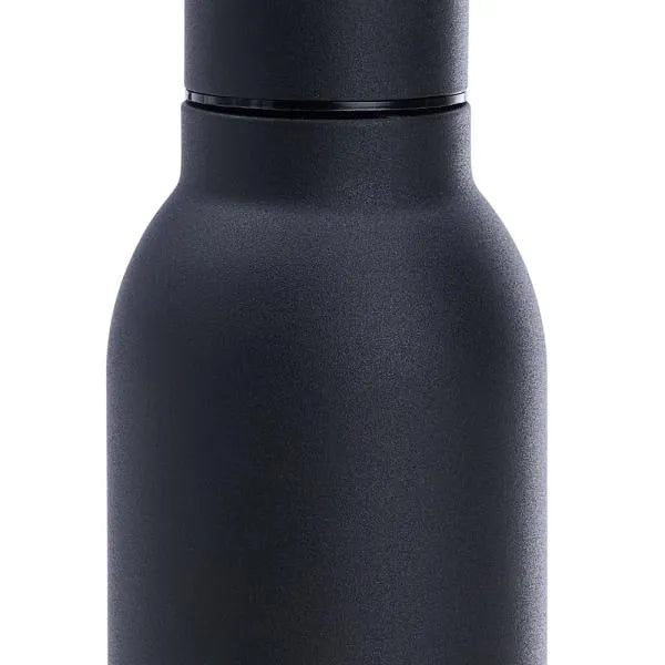 GARRAFA EM INOX PAREDE DUPLA - PRETO - 470 ML