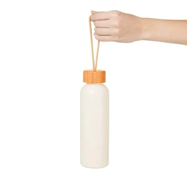 GARRAFA EM PALHA DE TRIGO E TAMPA EM BAMBU - 500 ML