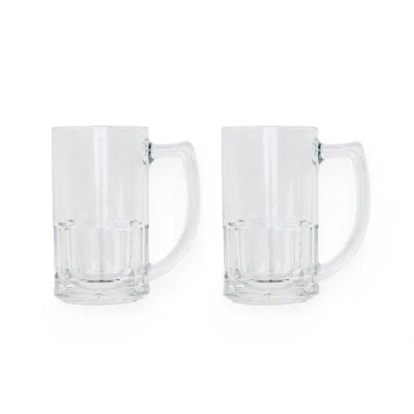 JOGO DE CANECAS DE VIDRO P/ CERVEJA 340 ML - 2 PÇS - NÃO ACOMPANHA A GARRAFA