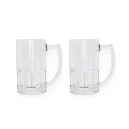 JOGO DE CANECAS DE VIDRO P/ CERVEJA 340 ML - 2 PÇS - NÃO ACOMPANHA A GARRAFA