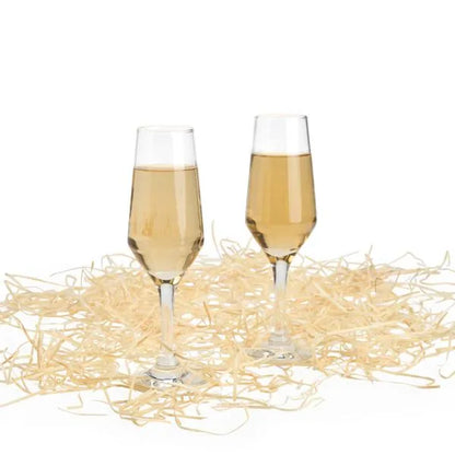 JOGO DE TAÇAS DE VIDRO P/ CHAMPAGNE 186 ML - 2 PÇS - NÃO ACOMPANHA A GARRAFA