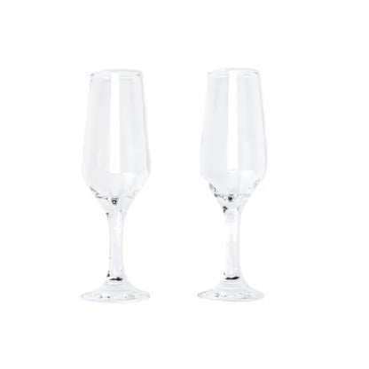 JOGO DE TAÇAS DE VIDRO P/ CHAMPAGNE 186 ML - 2 PÇS - NÃO ACOMPANHA A GARRAFA