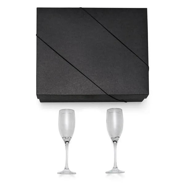 JOGO DE TAÇAS DE VIDRO P/ CHAMPAGNE 190 ML - 2 PÇS - NÃO ACOMPANHA A GARRAFA