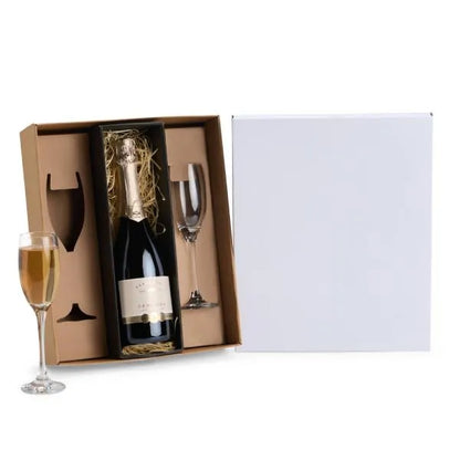 JOGO DE TAÇAS DE VIDRO P/ CHAMPAGNE 190 ML - 2 PÇS - NÃO ACOMPANHA A GARRAFA