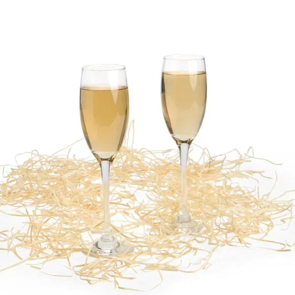 JOGO DE TAÇAS DE VIDRO P/ CHAMPAGNE 190 ML - 2 PÇS - NÃO ACOMPANHA A GARRAFA