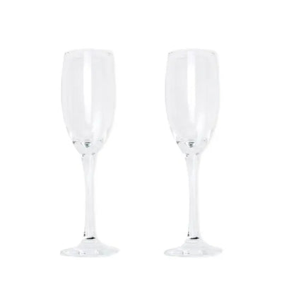 JOGO DE TAÇAS DE VIDRO P/ CHAMPAGNE 190 ML - 2 PÇS - NÃO ACOMPANHA A GARRAFA