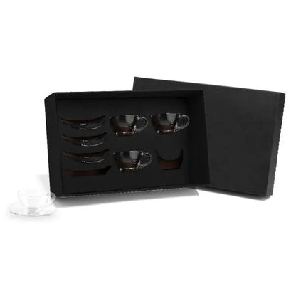 JOGO DE XÍCARAS COM PIRES - 90 ML - 8 PÇS