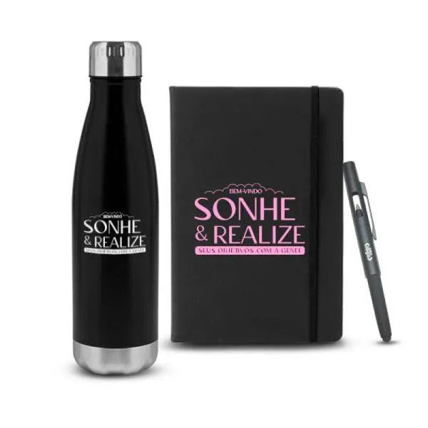 KIT CADERNO E ACESSÓRIOS - 3 PÇS