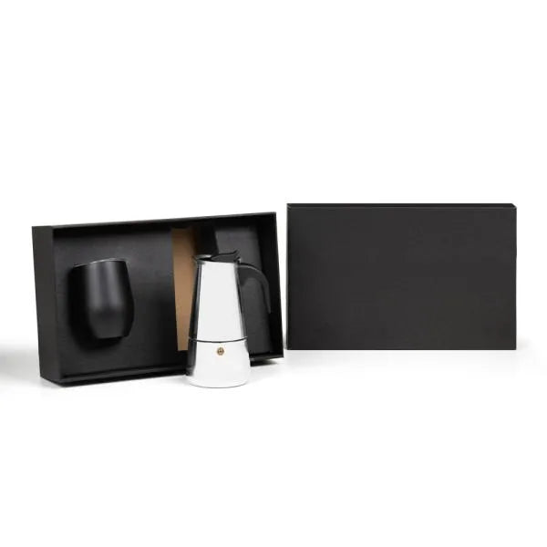 KIT CAFETEIRA ITALIANA E COPO TÉRMICO - 2 PÇS