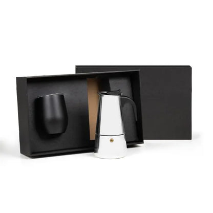 KIT CAFETEIRA ITALIANA E COPO TÉRMICO - 2 PÇS