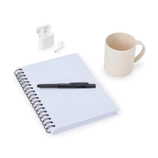 KIT CANECA EM FIBRA DE BAMBU E ACESSÓRIOS - 4 PÇS