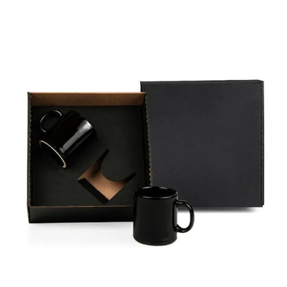 KIT CANECAS EM CERÂMICA PRETA - 270ML