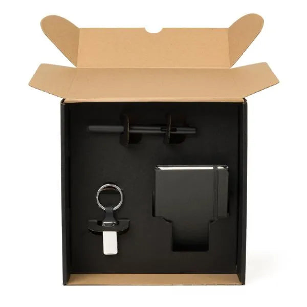 KIT CHAVEIRO, CADERNO E CANETA - 3 PÇS