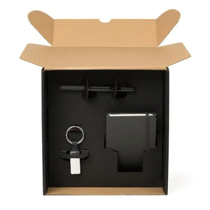KIT CHAVEIRO, CADERNO E CANETA - 3 PÇS