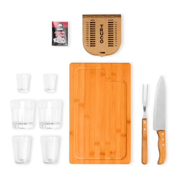 KIT CHURRASCO, DRINK E TRUCO - 10 PÇS