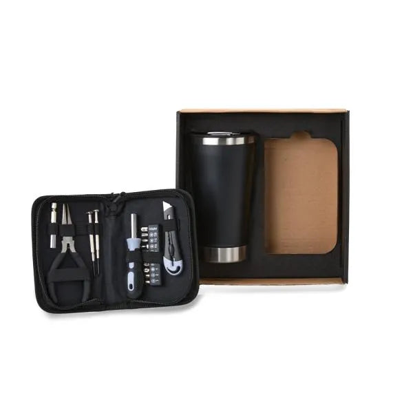 KIT COPO TÉRMICO E CONJUNTO DE FERRAMENTAS - 17 PÇS