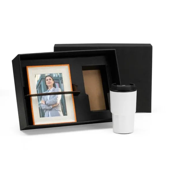 KIT COPO TÉRMICO E PORTA RETRATO - 2 PÇS