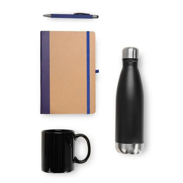 KIT ESCRITÓRIO - AZUL - 4 PÇS