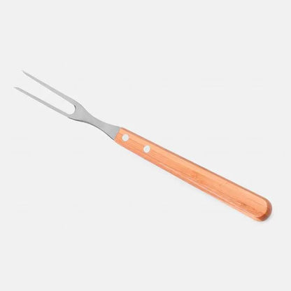 CONJ. DE GARFO E FACA INOX / MADEIRA / BAMBU COM ESTOJO- 3 PÇS