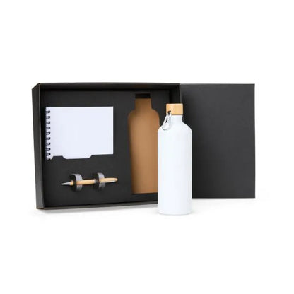 KIT GARRAFA, CADERNO E CANETA - 3 PÇS
