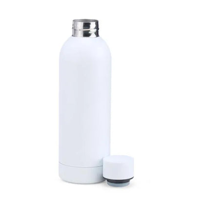 KIT GARRAFA, CADERNO E CANETA - BRANCO - 3 PÇS
