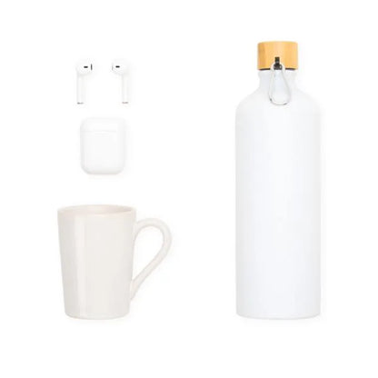 KIT GARRAFA, CANECA E FONE BLUETOOTH - 3 PÇS