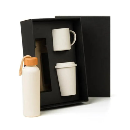 KIT GARRAFA, COPO E CANECA - 3 PÇS