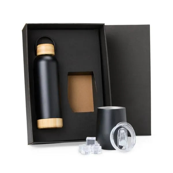 KIT GARRAFA E COPO TÉRMICO - 2 PÇS