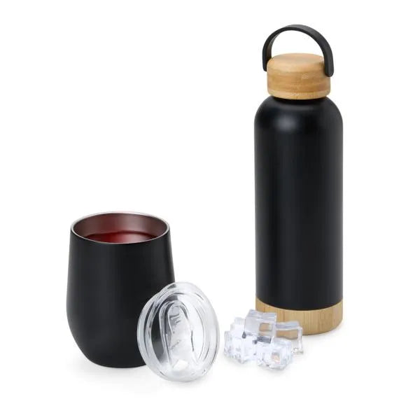 KIT GARRAFA E COPO TÉRMICO - 2 PÇS