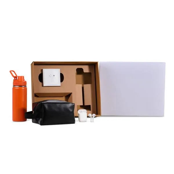 KIT GARRAFA, NECESSAIRE E FONE - 3 PÇS