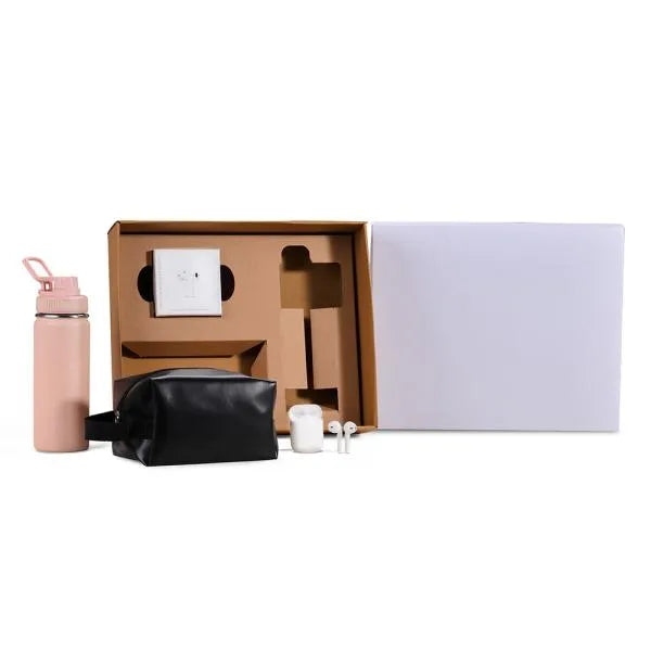 KIT GARRAFA, NECESSAIRE E FONE - 3 PÇS