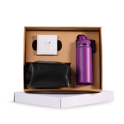 KIT GARRAFA, NECESSAIRE E FONE - 3 PÇS