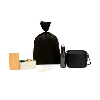 KIT MARMITA DUPLA, BOLSA TÉRMICA E GARRAFA - 3 PÇS