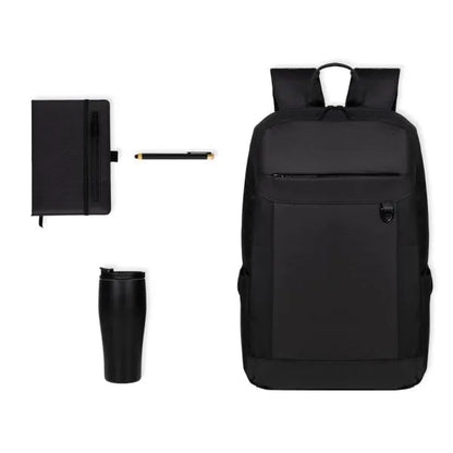 KIT MOCHILA, COPO, CADERNO E CANETA - 4 PÇS