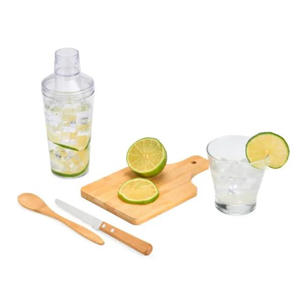KIT PARA CAIPIRINHA COM COQUETELEIRA - 5 PÇS
