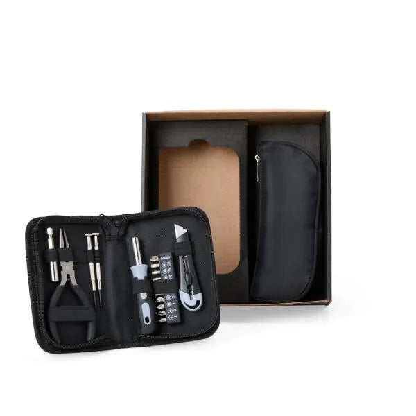 KIT NECESSAIRE E CONJUNTO DE FERRAMENTAS - 17 PÇS