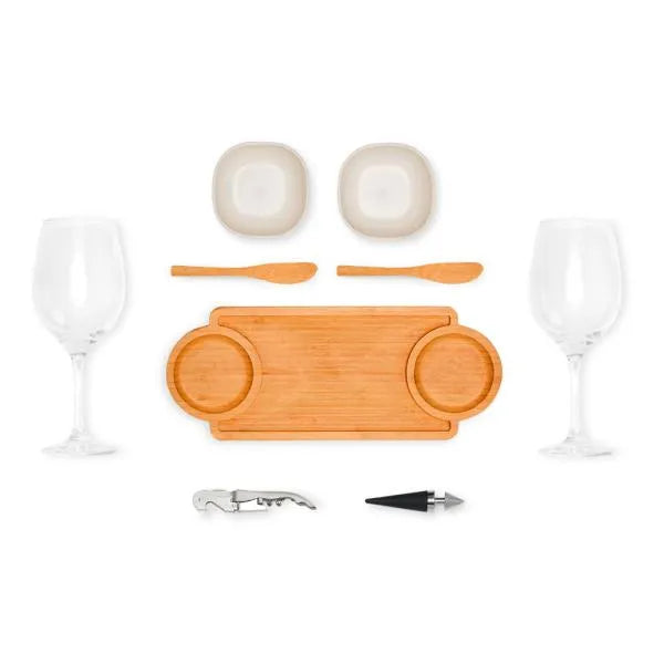 KIT PARA PETISCO E VINHO - 9 PÇS