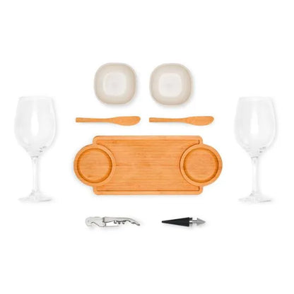 KIT PARA PETISCO E VINHO - 9 PÇS