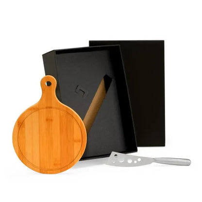 KIT PARA QUEIJO EM BAMBU / INOX - 2 PÇS
