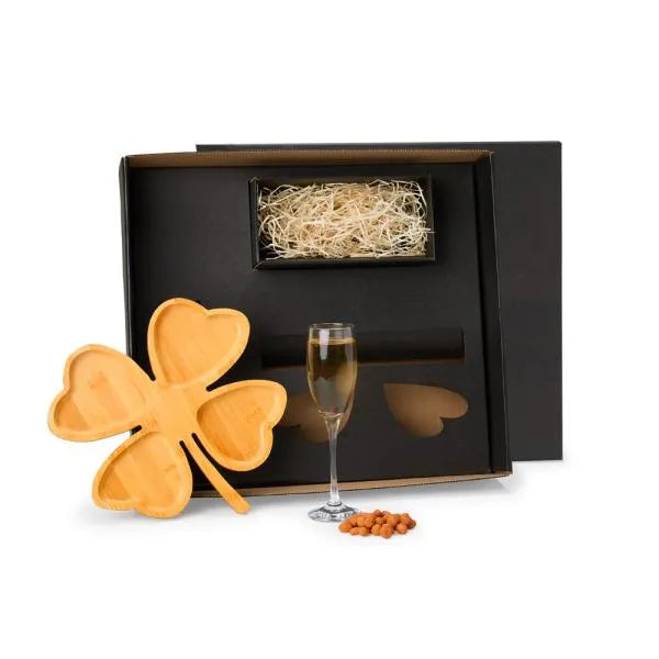 KIT PETISCO E CHAMPAGNE - 2 PÇS - NÃO ACOMPANHA GARRAFA