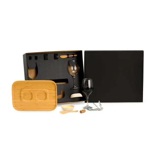 KIT PETISCO E VINHO - 8 PÇS