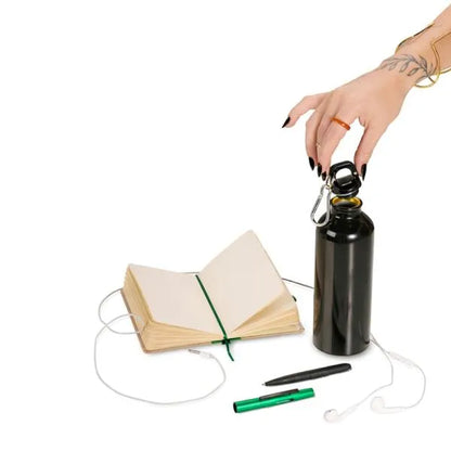 KIT SQUEEZE, FONE, CADERNO E CANETA - VERDE - 4 PÇS