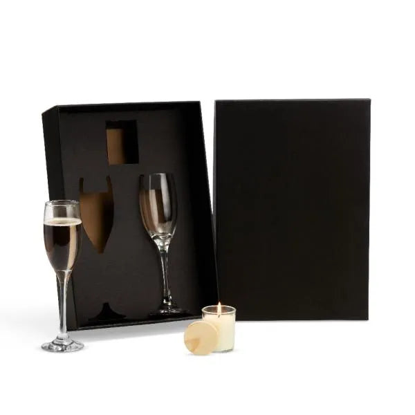 KIT TAÇAS E VELA AROMATIZADA - 3 PÇS